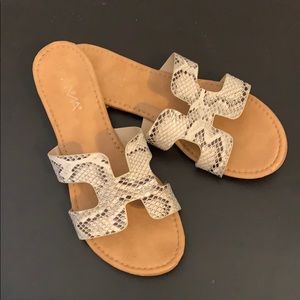 Snake Print Sandals